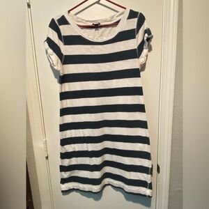 Banana Republic Navy and White Striped Dress